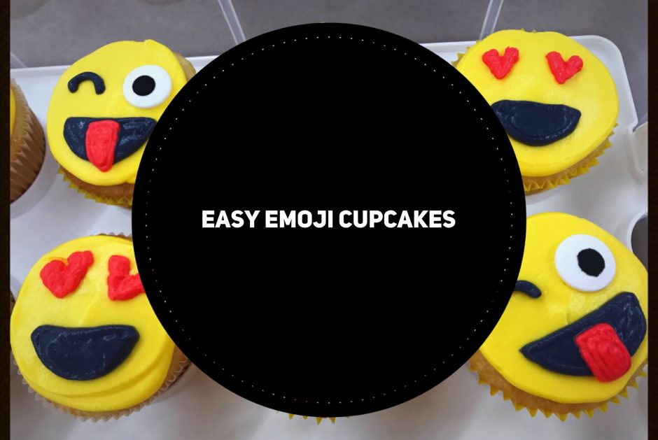 simple emoji cupcakes