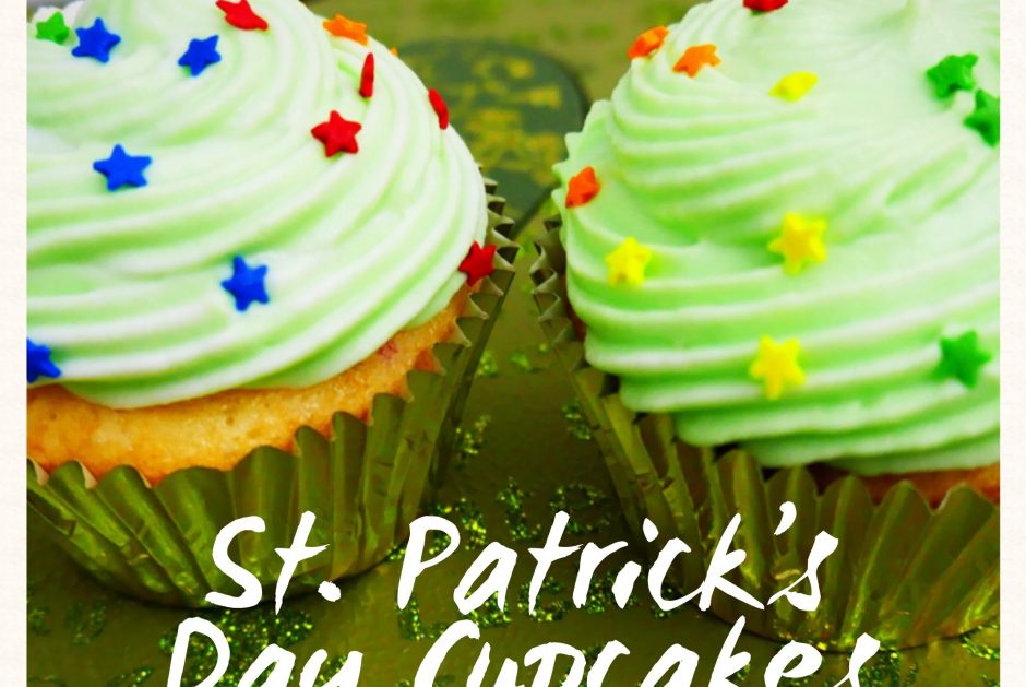 St Patrick's Day Cupcakes title