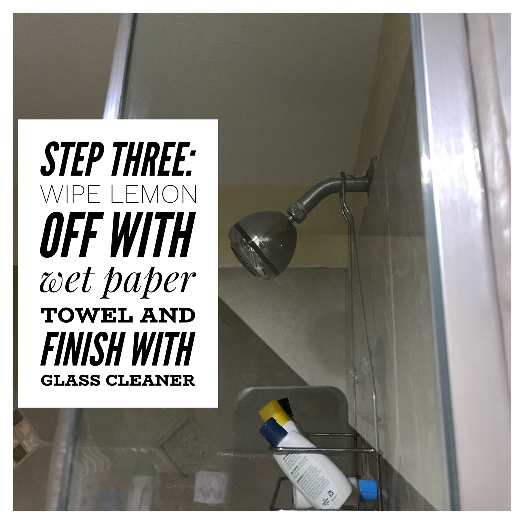 clean a glass shower door in minutes