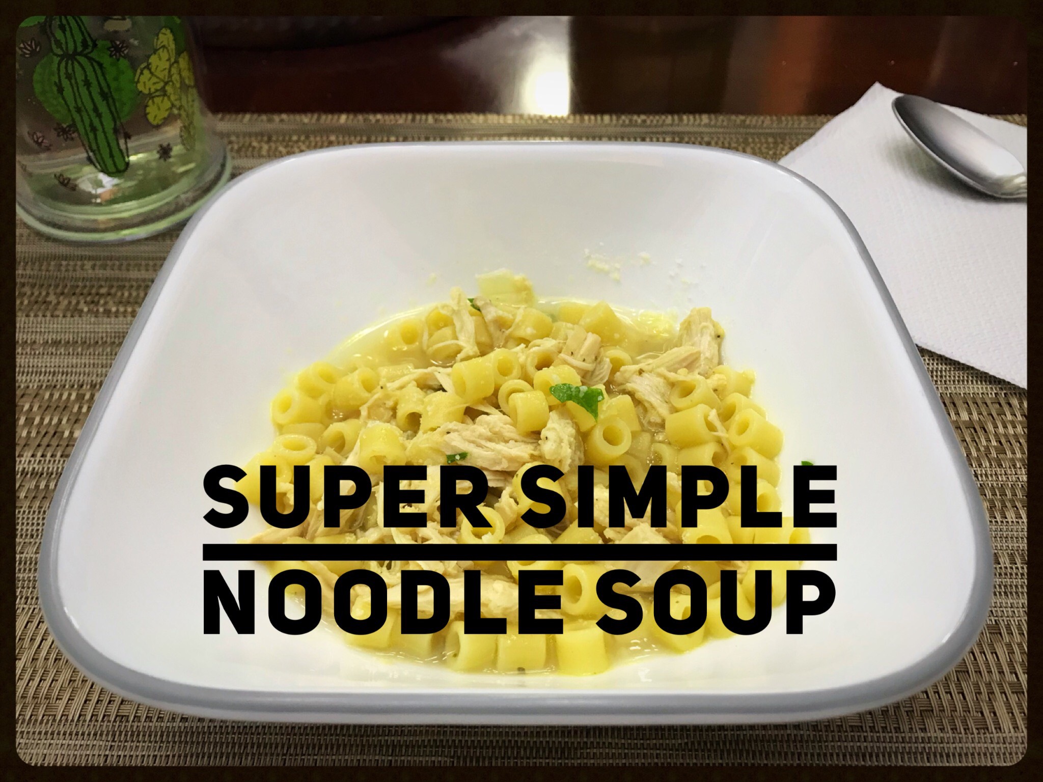 simple noodle soup title