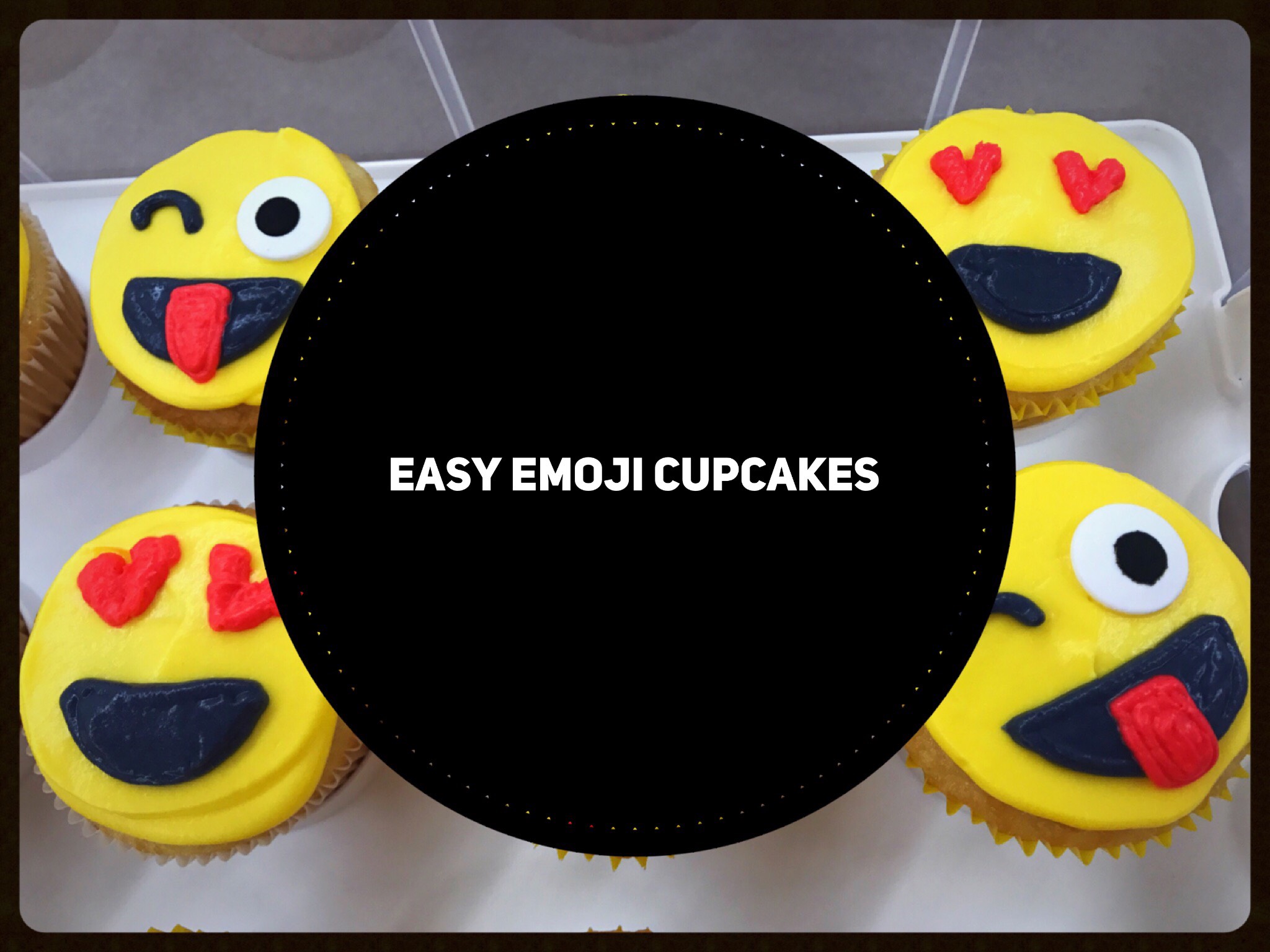 simple emoji cupcakes