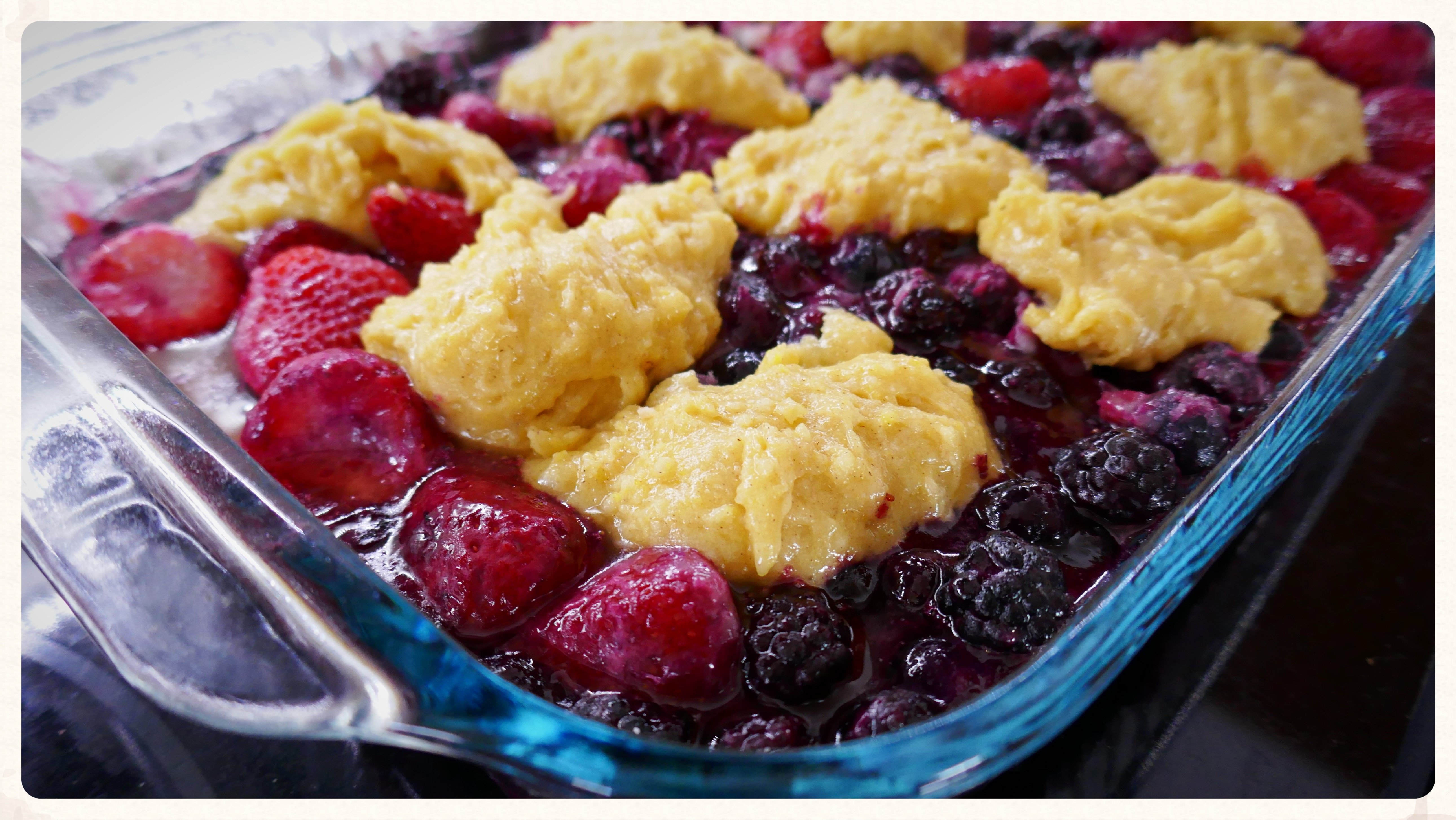 Triple Berry Cobbler Prep