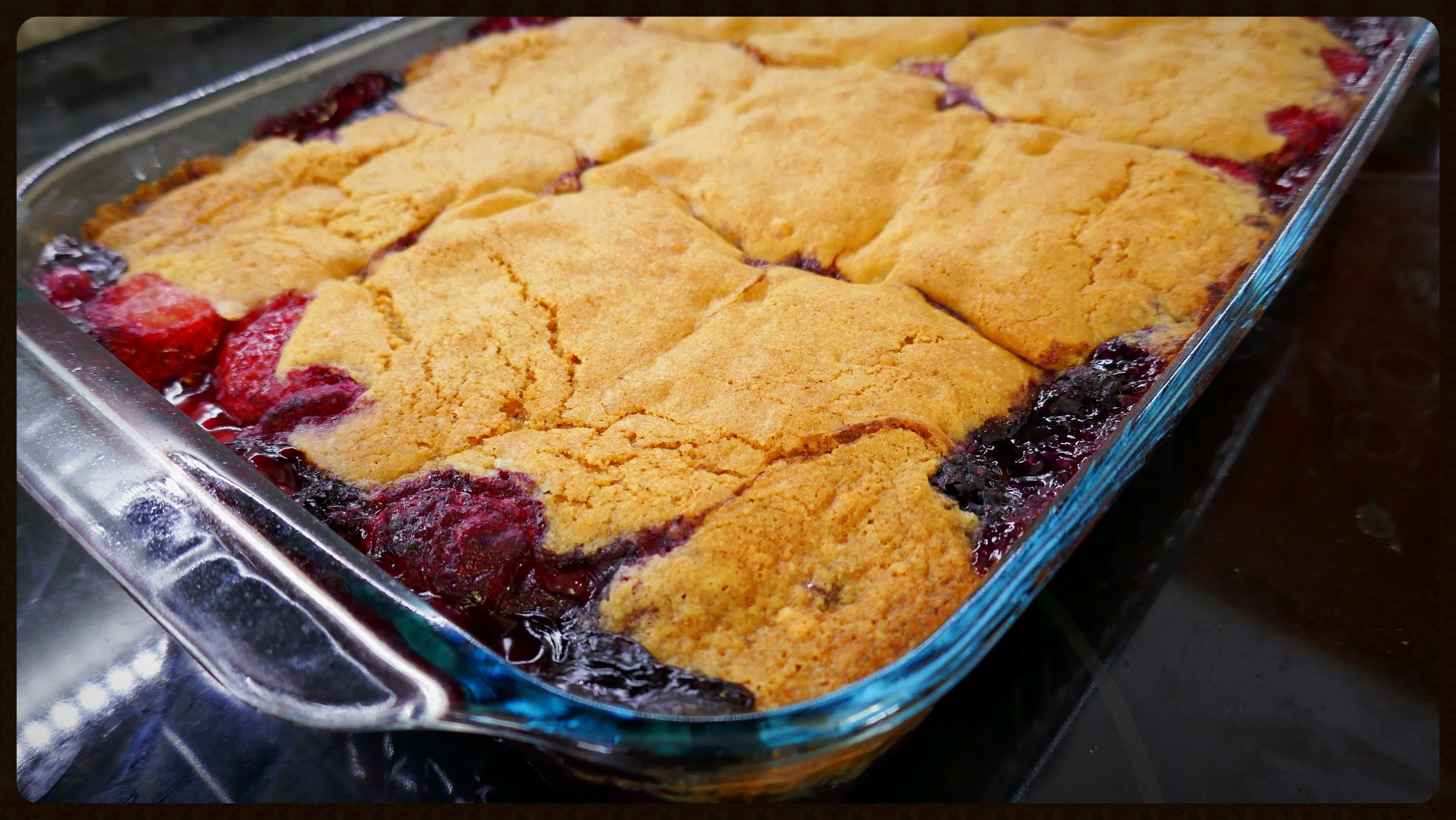 Triple Berry Cobbler Baked