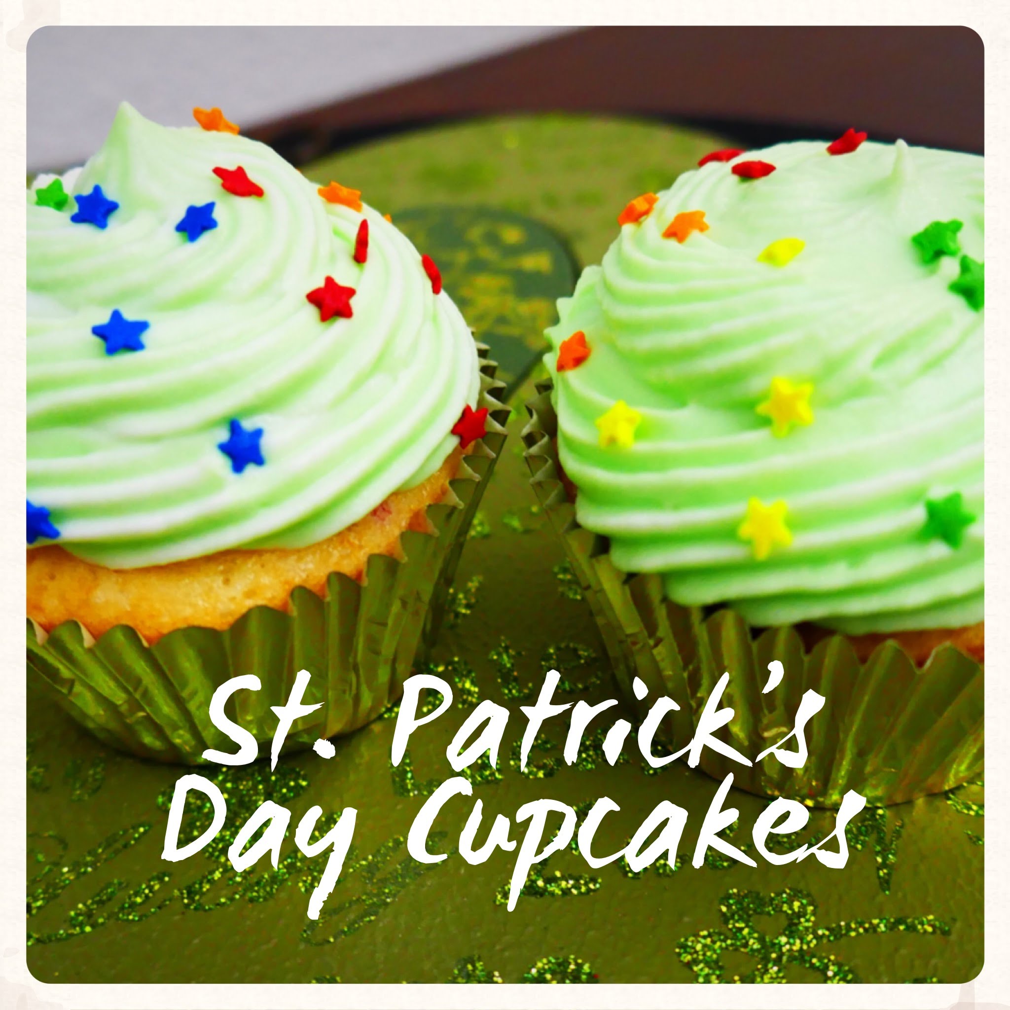 St Patrick's Day Cupcakes title