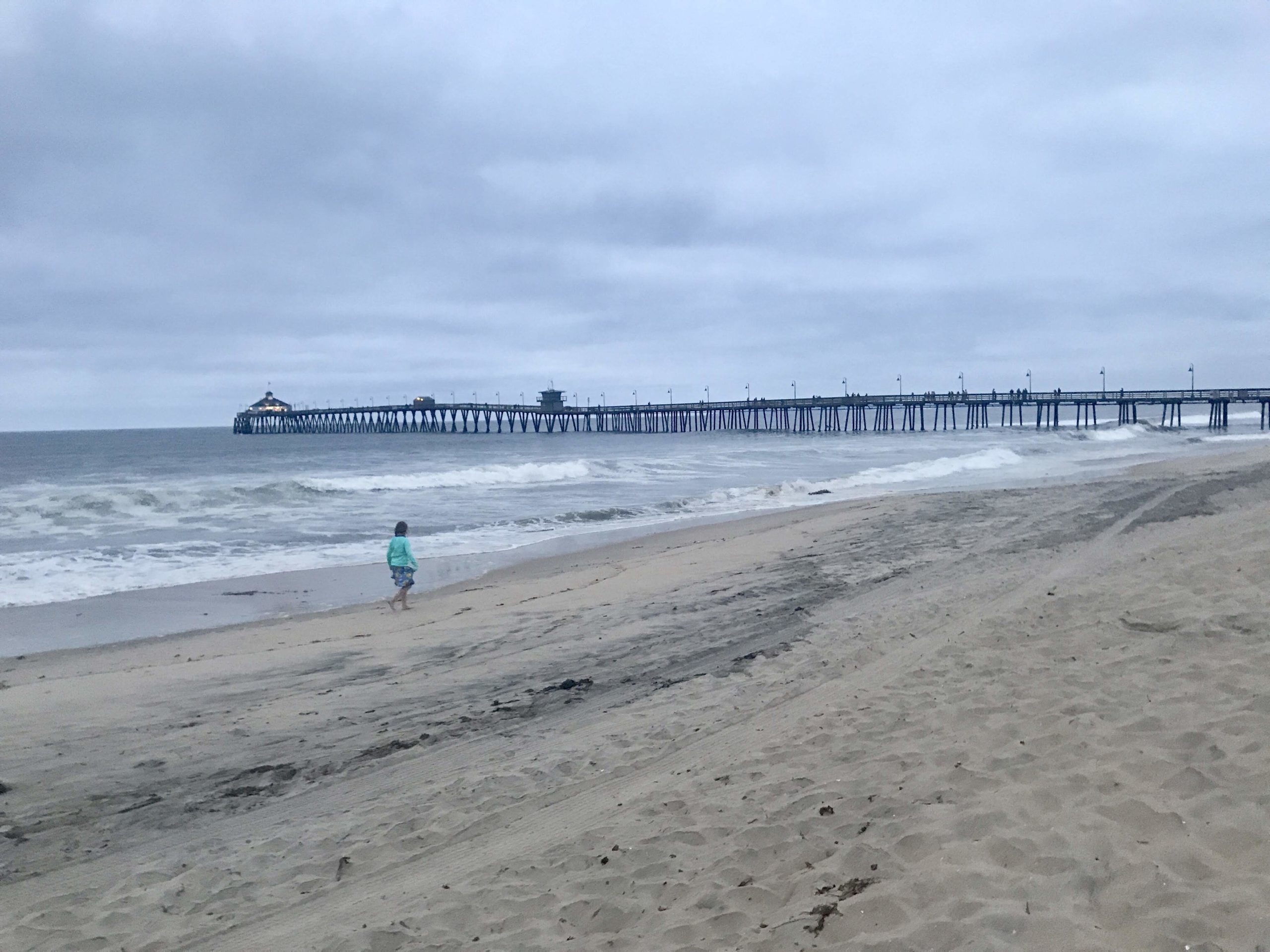 girl walks on a beach